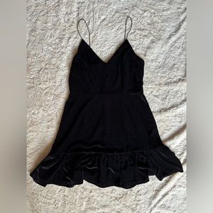 Urban outfitters black velvet dress